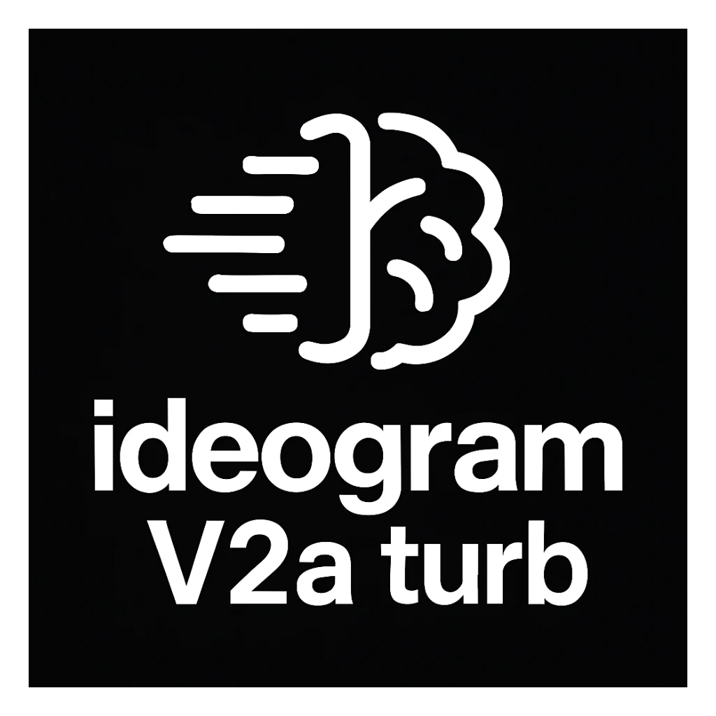 recreate this logo with text of "ideogram V2a turb", MAKE IT FIT IN SQAURE  sticker