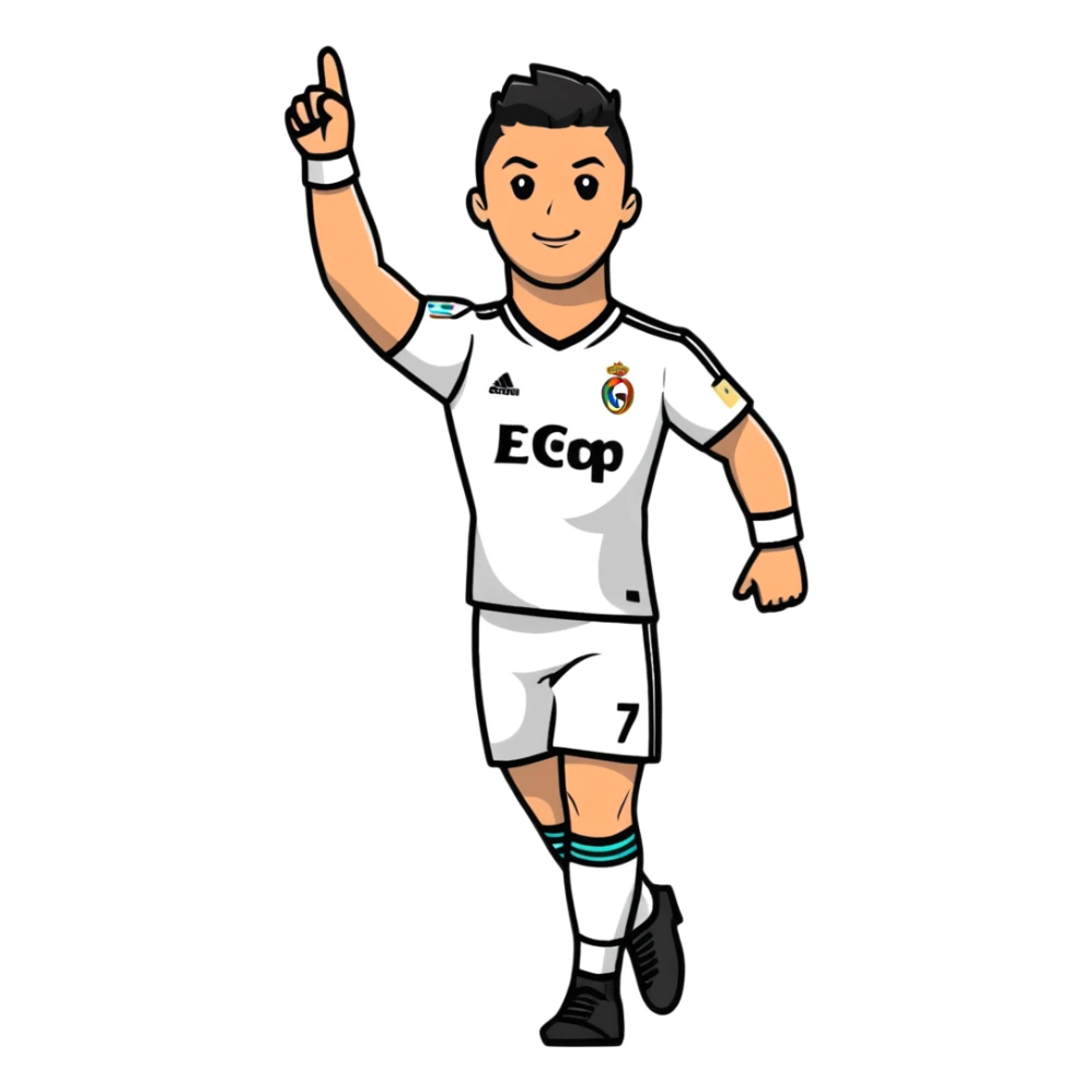 Cristiano Ronaldo doing his signature celebration pose sticker