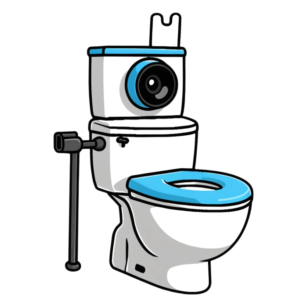 toilet with camera on head, skibidi toilet cameraman sticker