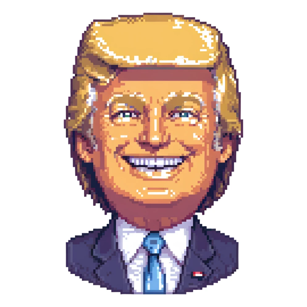 President Trump happy sticker