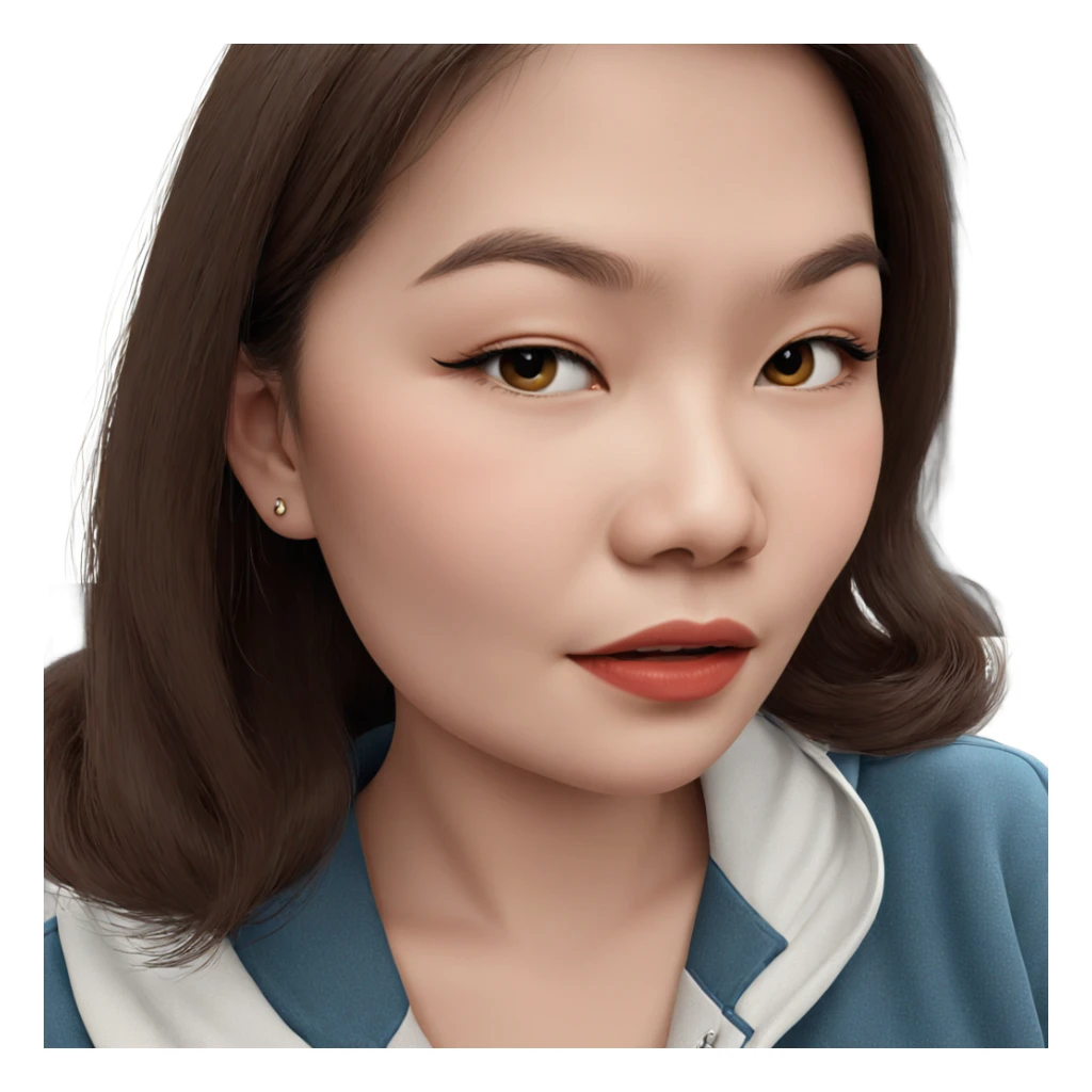 realistic portrait of girl sticker