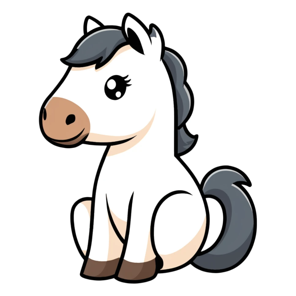 Horse sitting on its own balls sticker