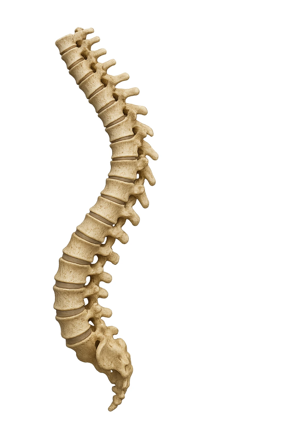 spina dorsale anatomica umana storta, iperrealistico 4k sticker