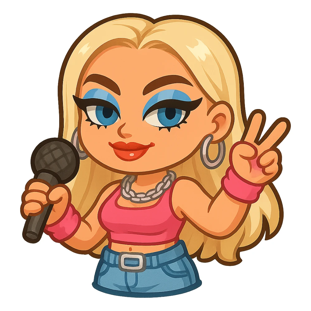 Remove the tattoo from the woman while keeping the rest of the design the same. Preserve the transparent background if present. sticker