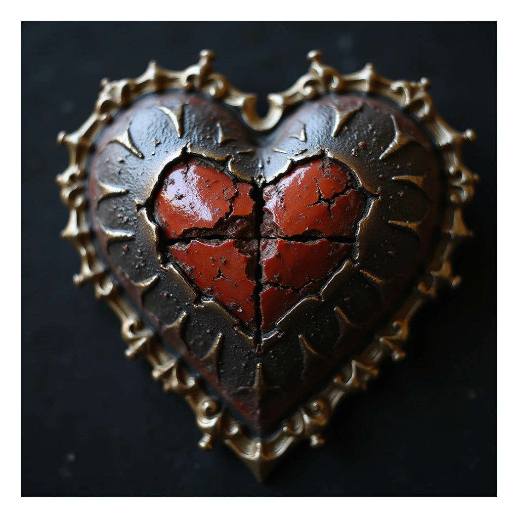 gothic heart, shattered, photorealistic, ornate, dark, elegant, high detail sticker