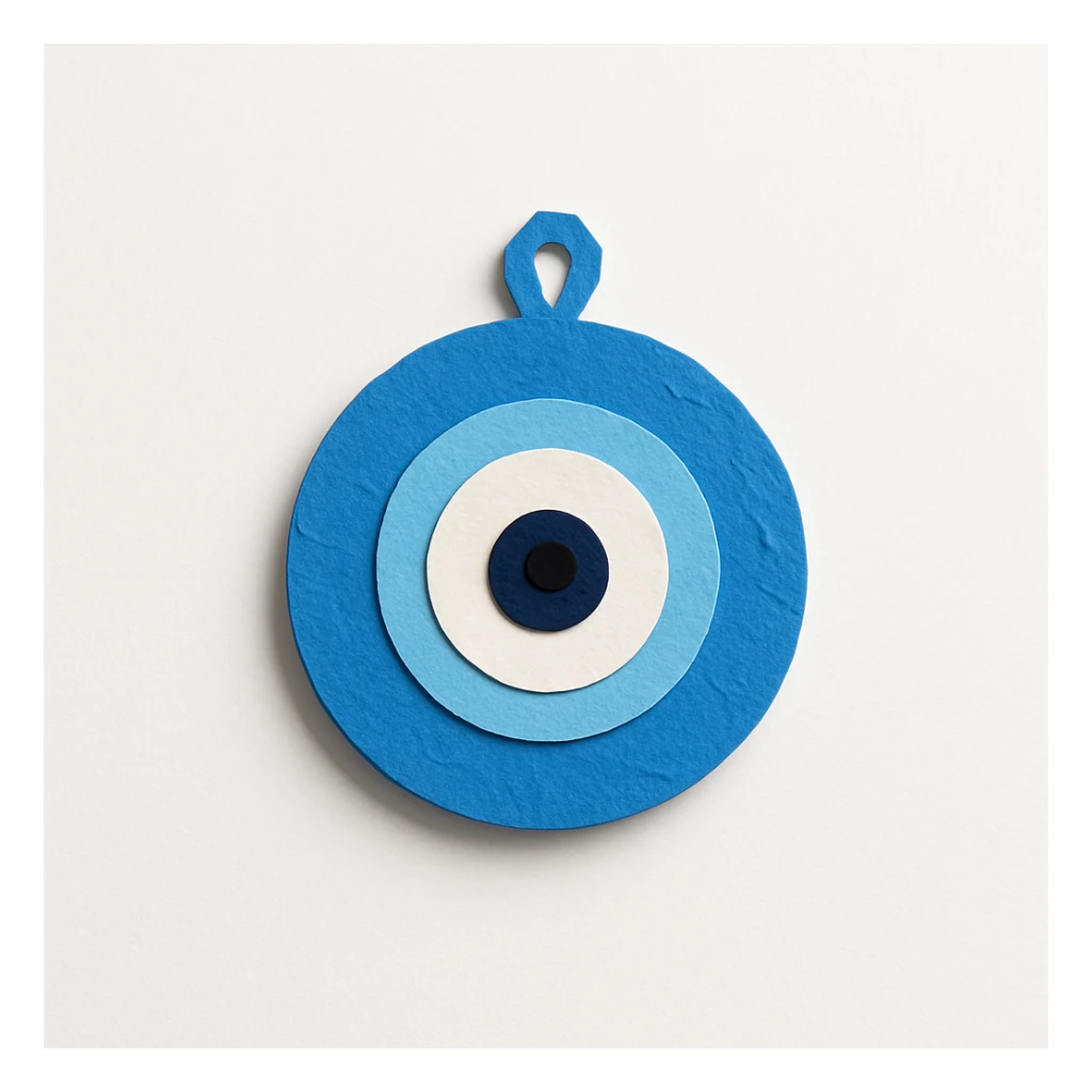blue evil eye sticker