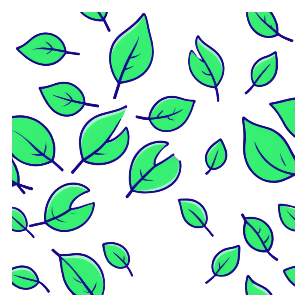lush green summer leaves floating and spinning in a pleasant summer breeze sticker
