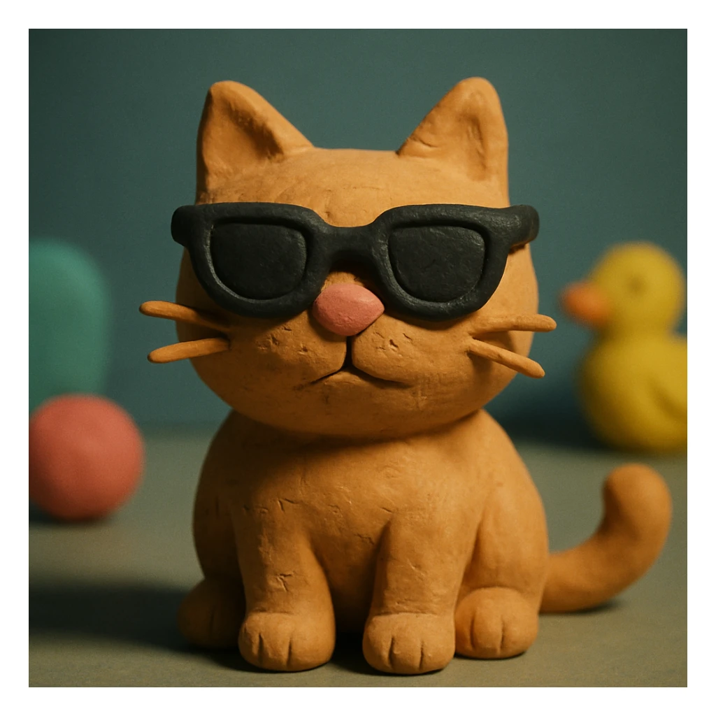 cat wearing sunglasses sticker