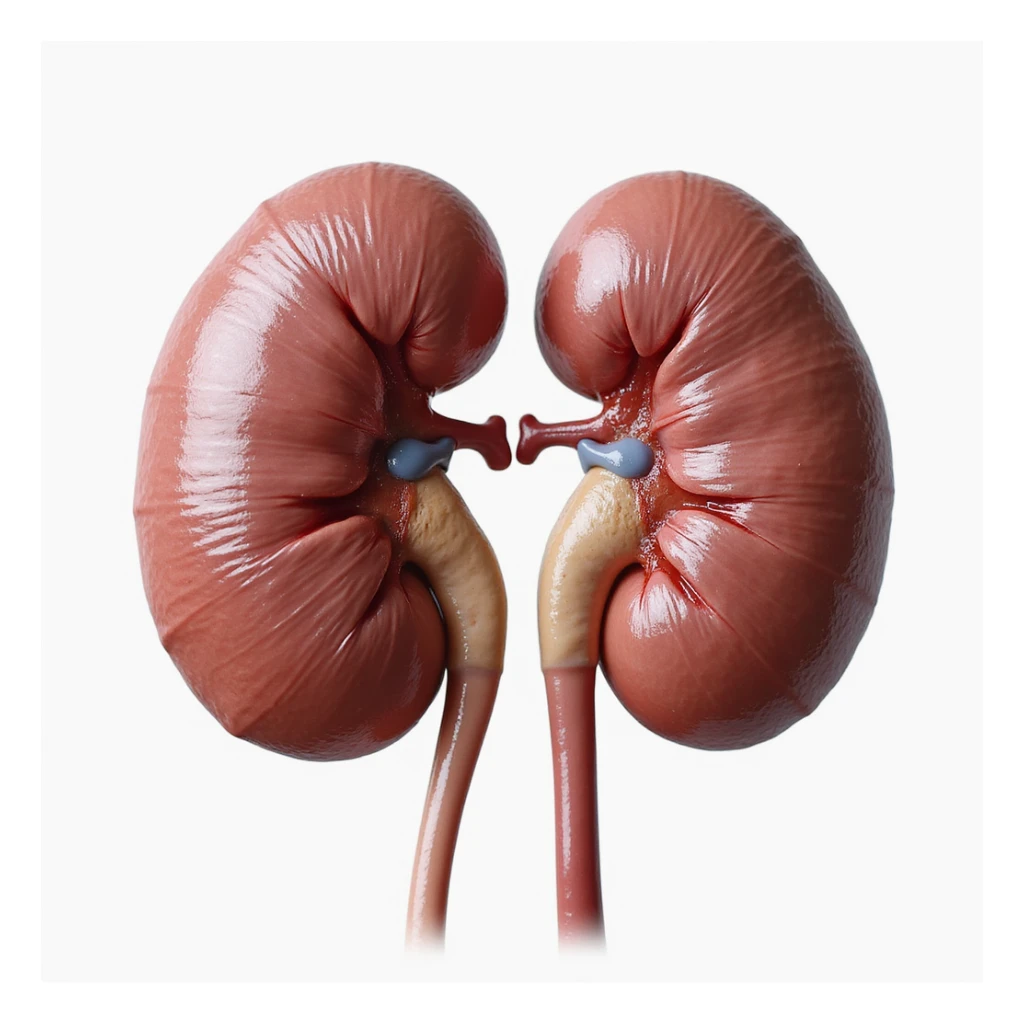 realistic kidneys, detailed, medical illustration style sticker