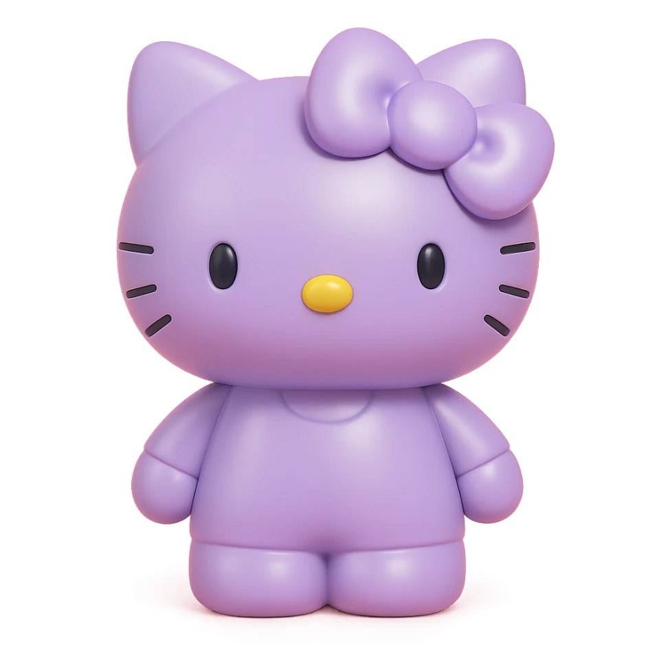 lavender bow vinyl figure style sticker