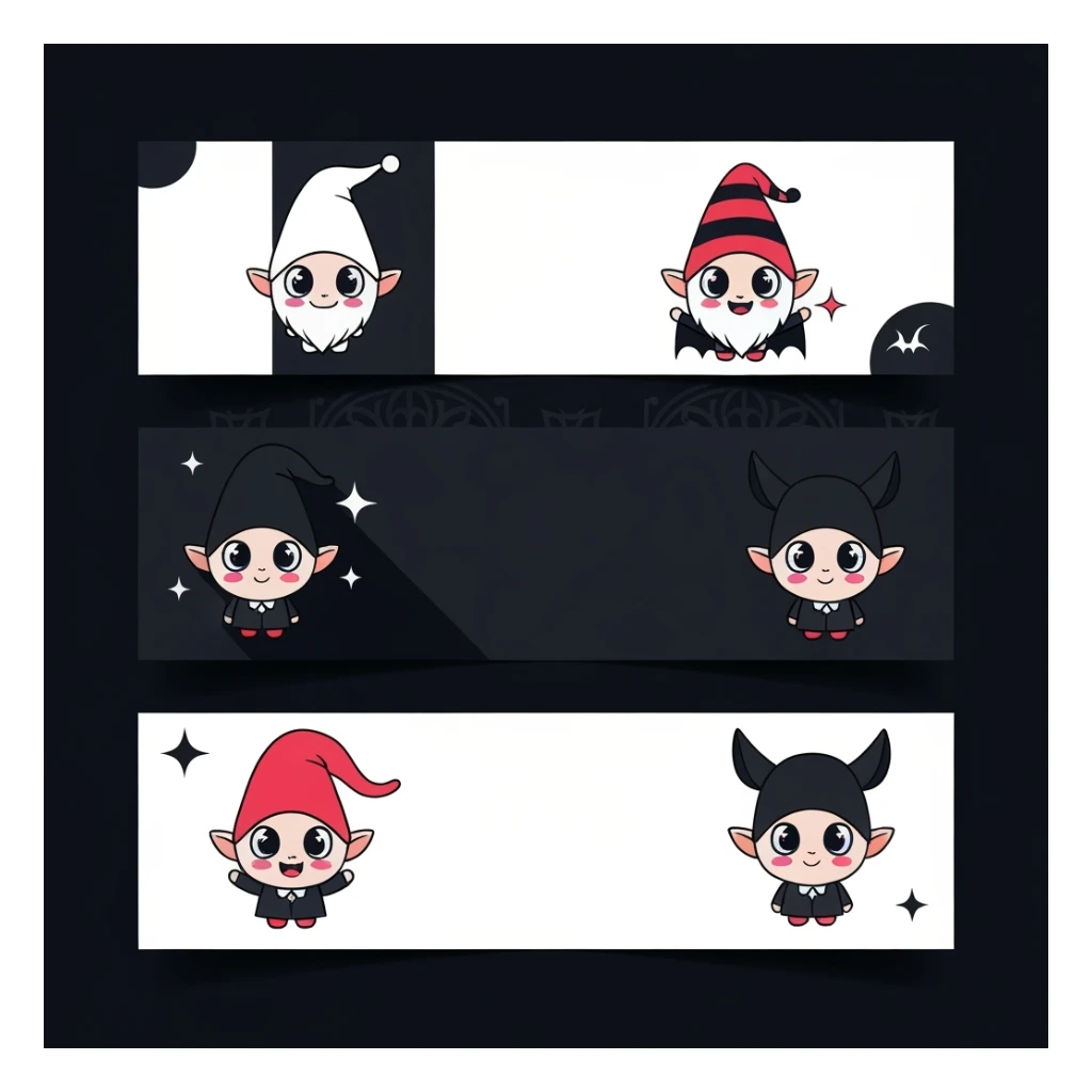goth banner, cute, expressive, minimal, variation 3 sticker