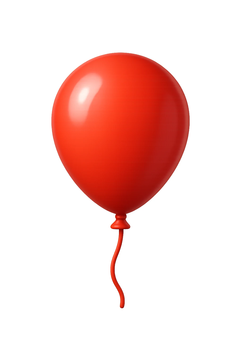 emoji 3d stile iphone che rappresenta un PALLONCINO ROSSO 3d sticker