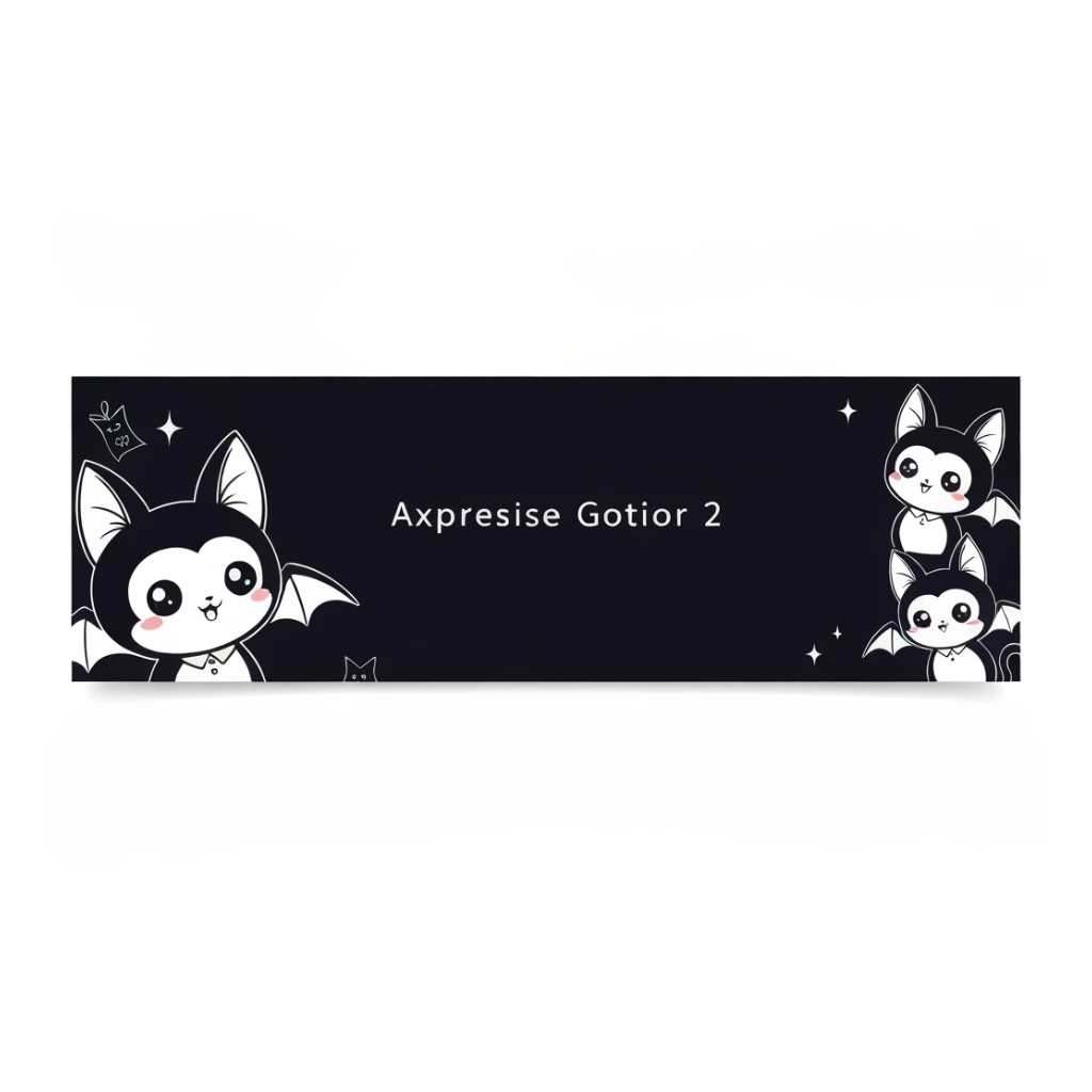 goth banner, cute, expressive, minimal, no text, variation 2 sticker