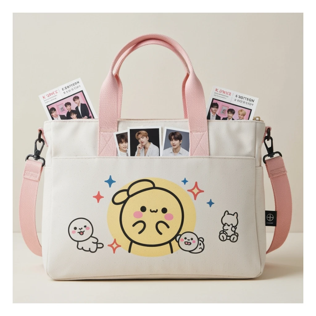 kpop fan bag, cute, expressive, minimal design sticker