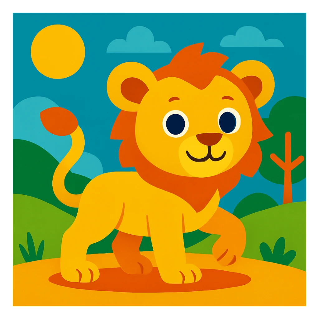 Lion cub sticker