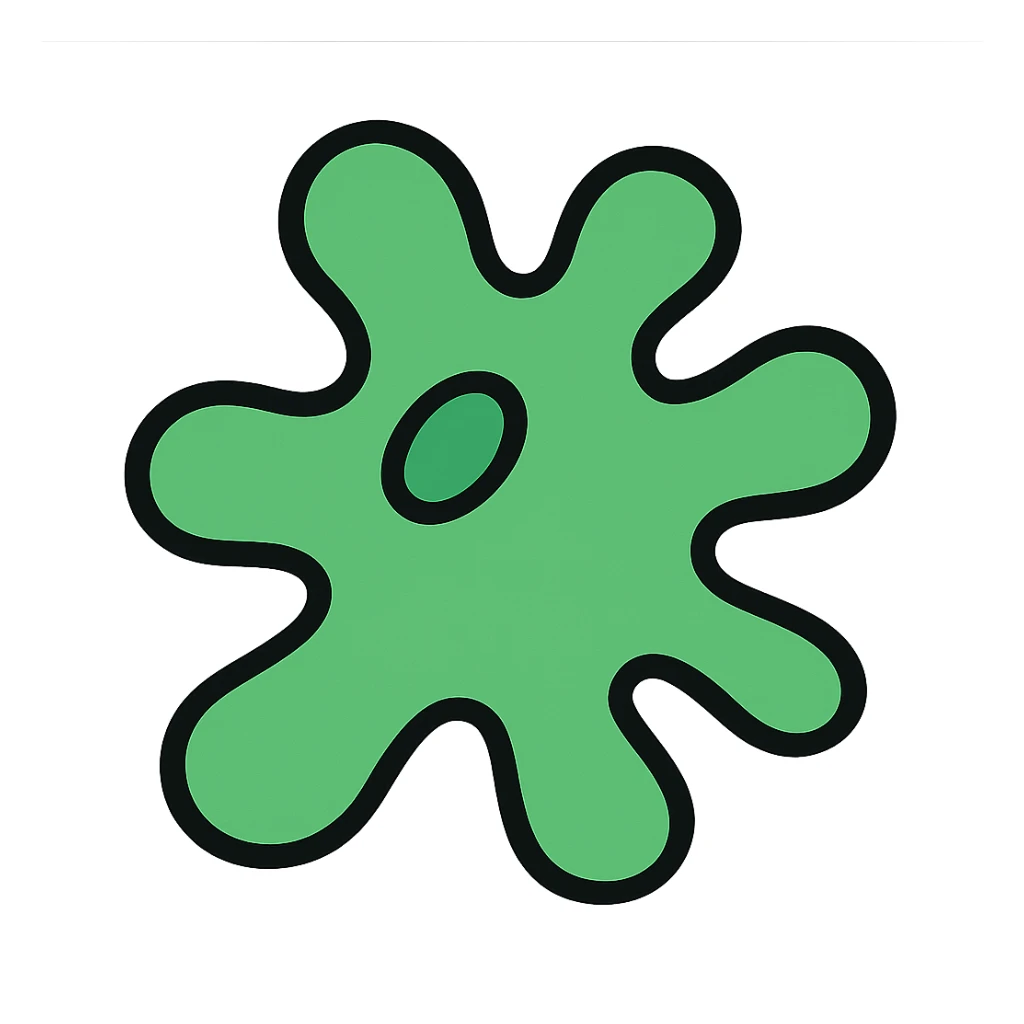 abstract green shape sticker