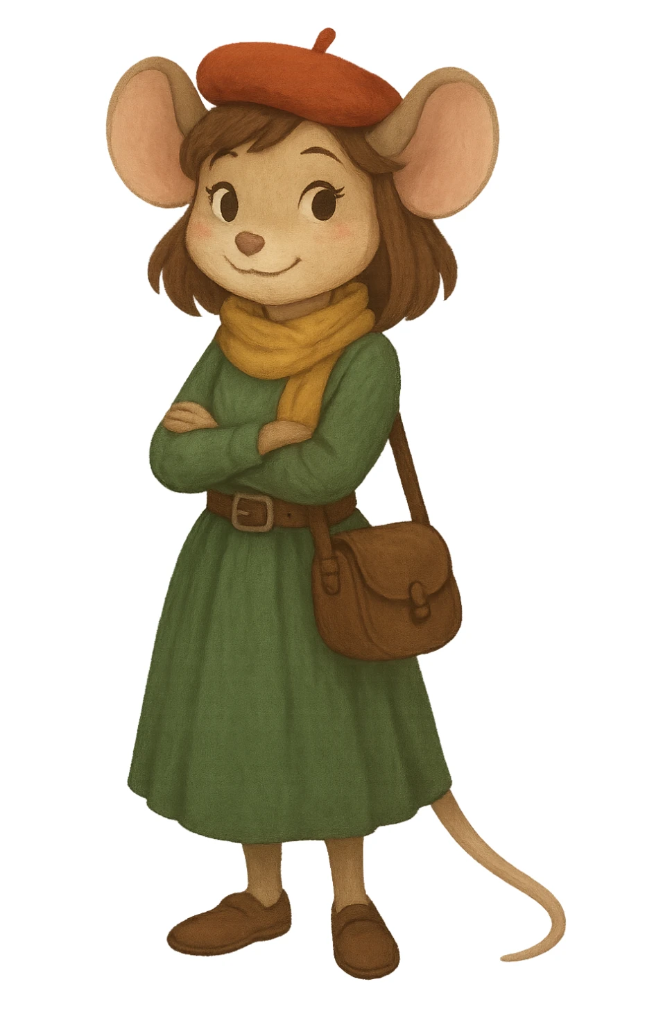 Extract the character from the background, including the clothes and accessories they are wearing, and place on a transparent background. Keep the original style and appearance exactly the same. sticker