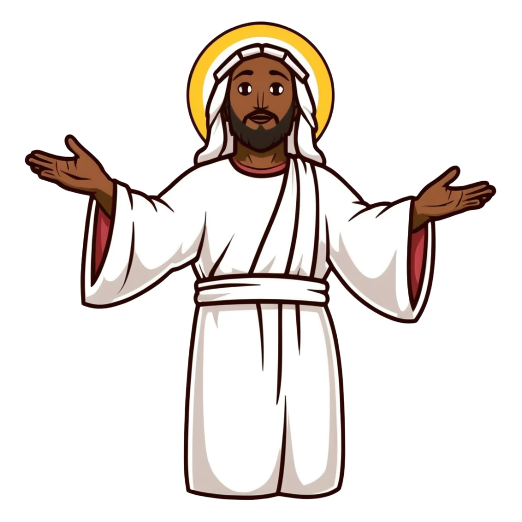 Jesus Christ with a slightly dark skin sticker
