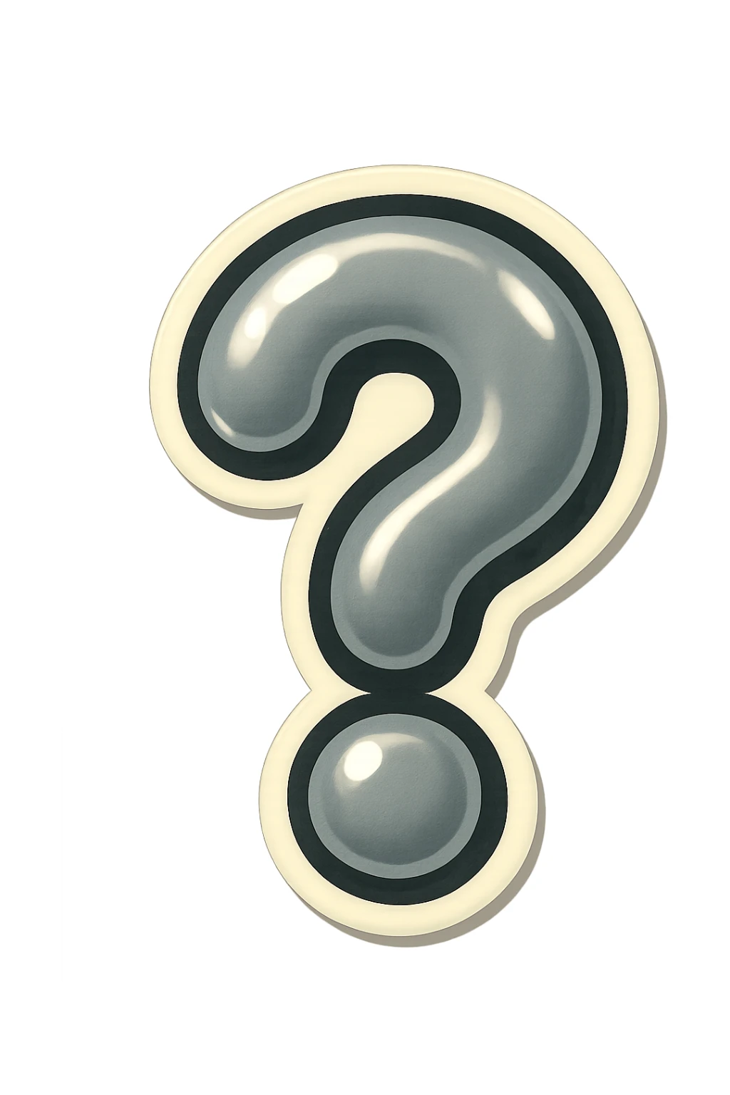 gray question mark ифвпу sticker