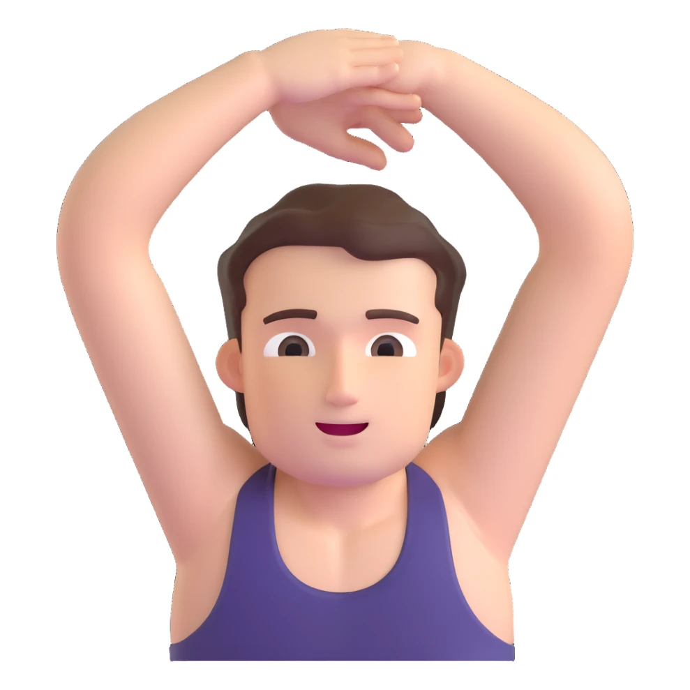 young white man's armpit, focus on armpit area sticker