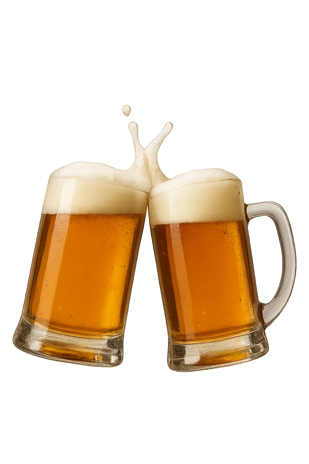 2 drink che fanno brindisi di birre senza mani realistiche sticker