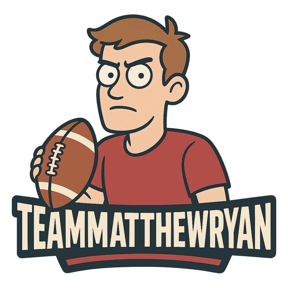 TeamMatthewRyan as a bold sports team logo in flat toon style sticker