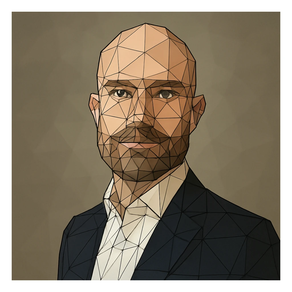 Can you create a low poly wireframe of just my face? sticker