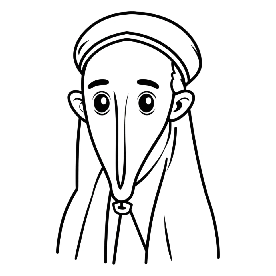 Jewish person long nose sticker