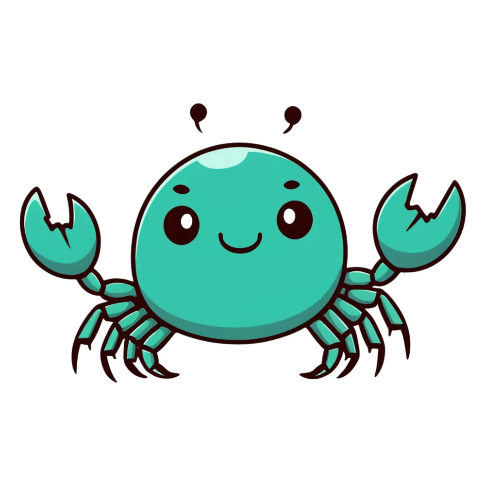 Sebastian the crab from The Little Mermaid sticker