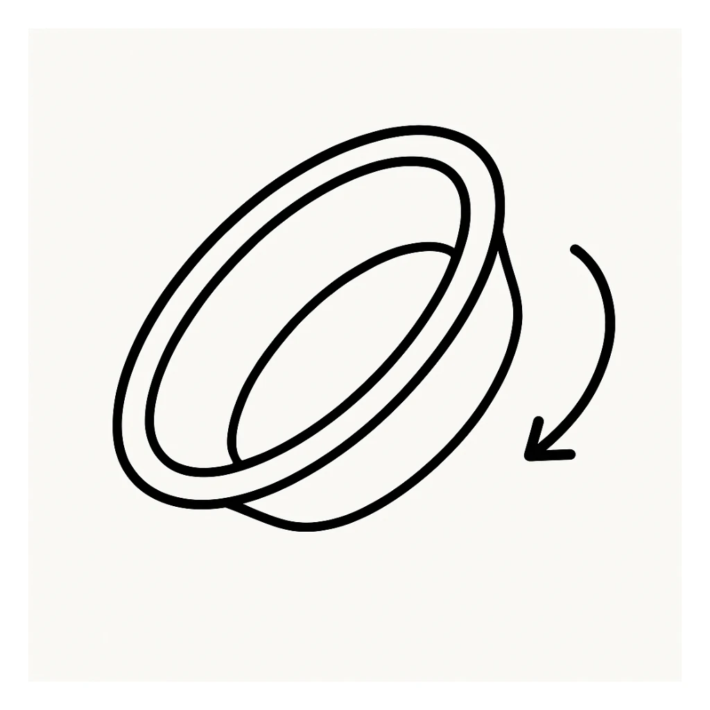 Bacino ruotato in senso orario sticker