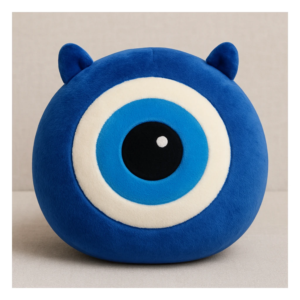 Evil eye 🧿 as a soft round plushie pillow squishmallow sticker