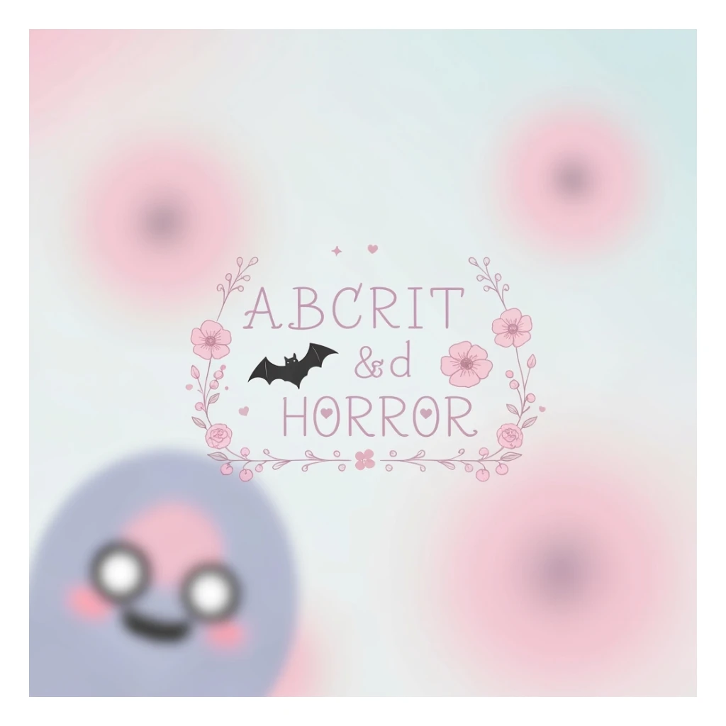 pastel horror banner, cute, expressive, minimal, variation 1 sticker