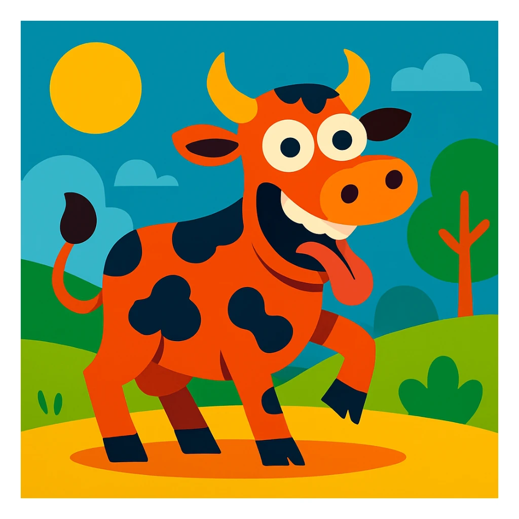 Crazy cow sticker