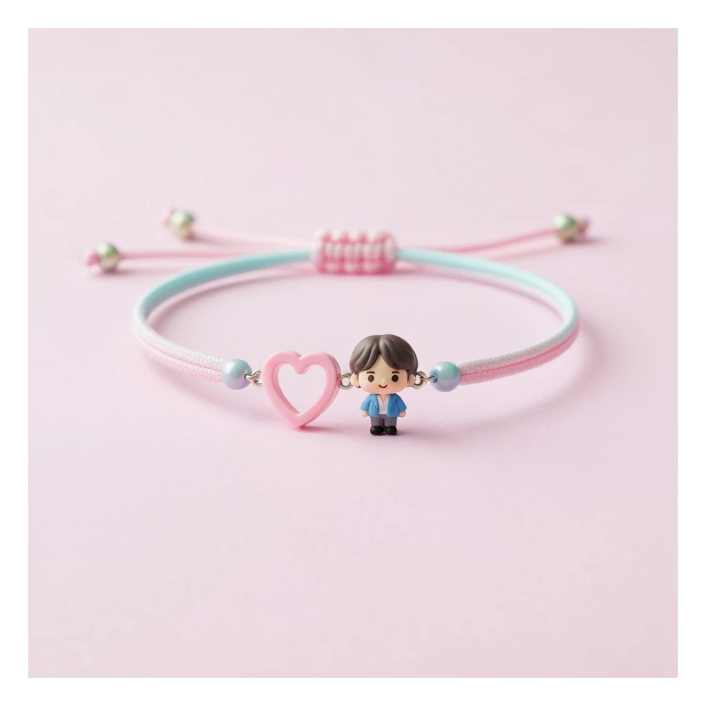 kpop fan bracelet, cute, expressive, minimal style sticker
