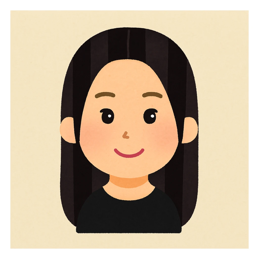 Redraw this face in the Irasutoya style, simple cartoon, friendly expression, light background. The style should be simple, clean, and friendly as typical of Irasutoya illustrations. sticker