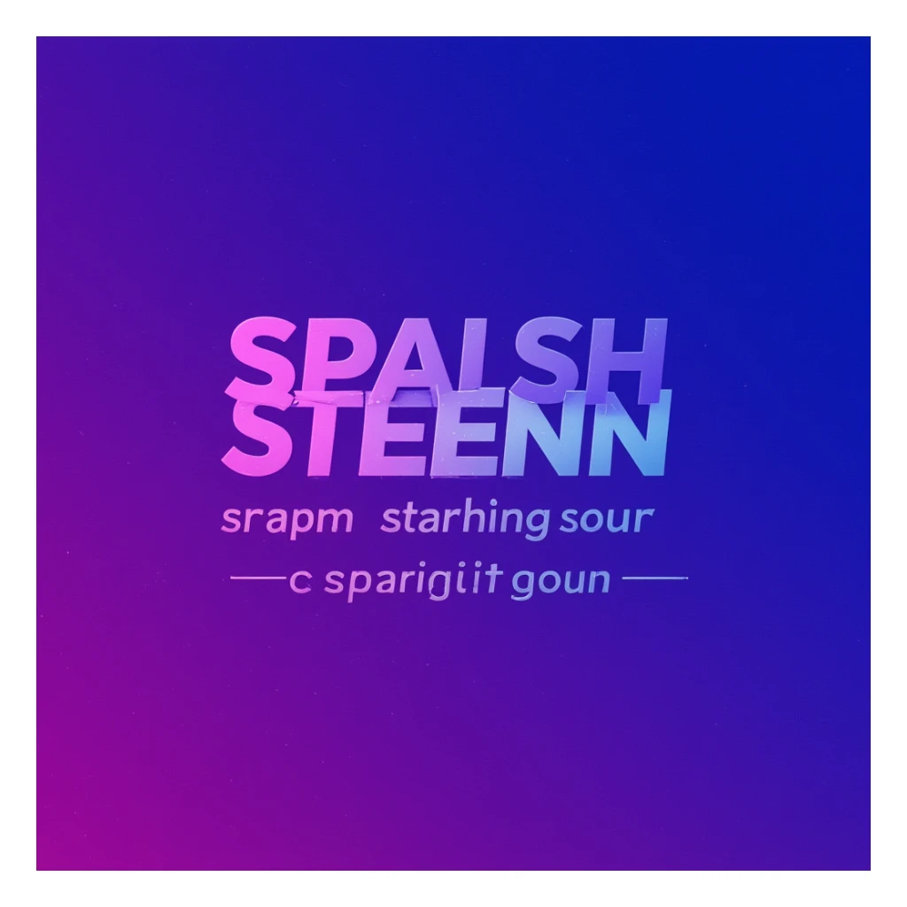 cybernetic cyberpunk [color gradient- lavender-blue] SPLASH TEXT that reads "stream starting soon" sticker