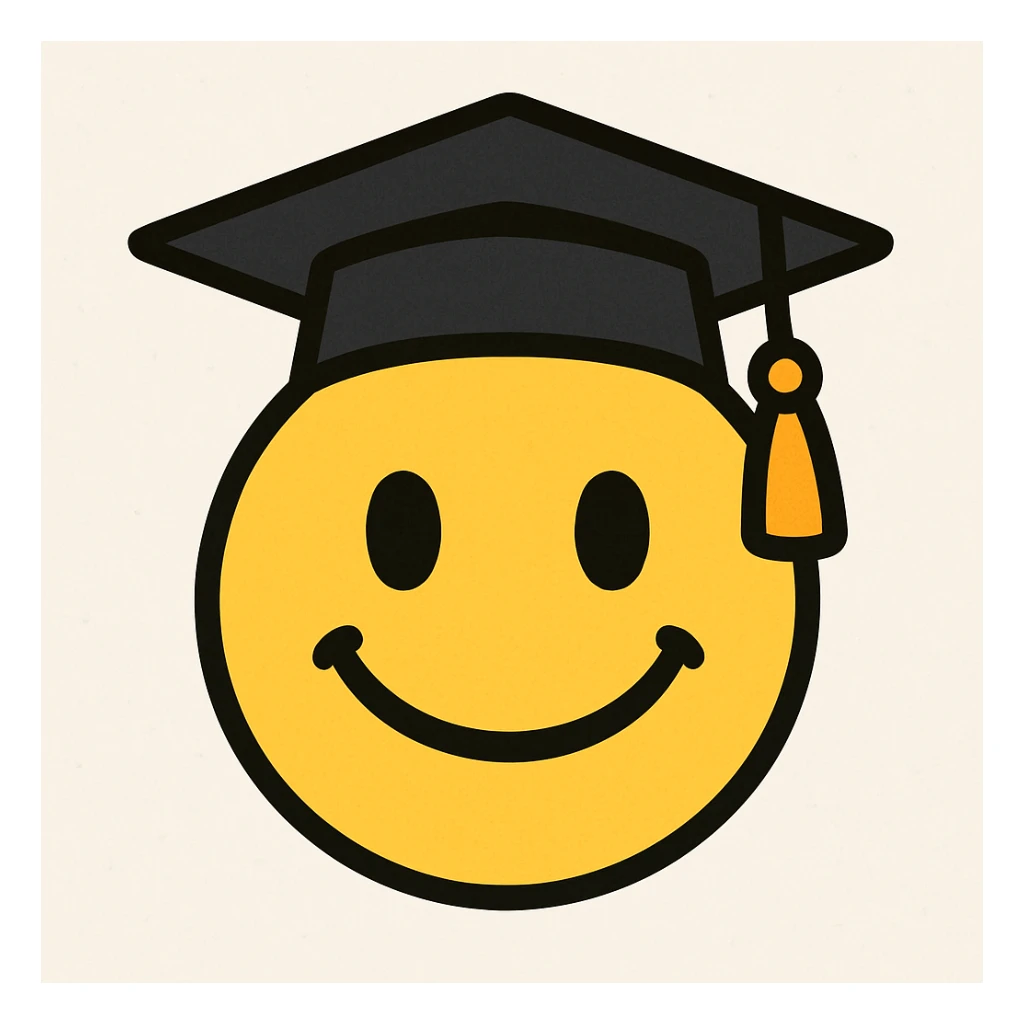 emoji with graduation cap sticker
