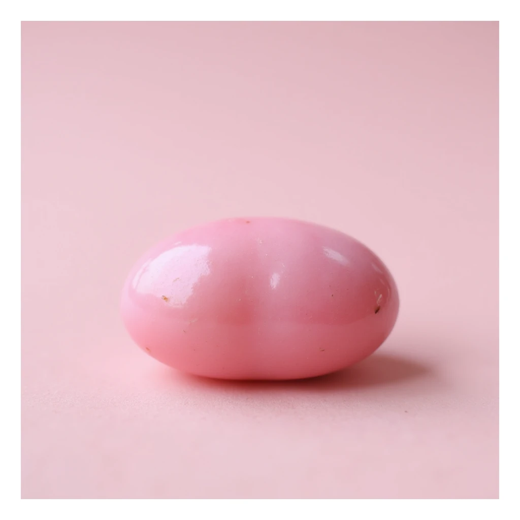 realistic pink jelly bean, photorealistic style sticker
