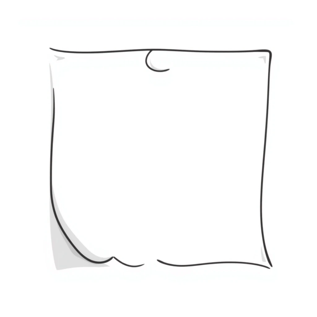Blank sticky note, no text, no symbols sticker