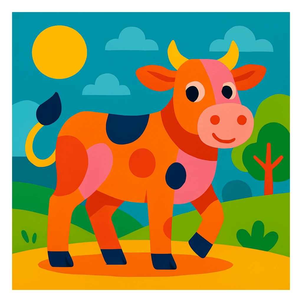 Cow sticker