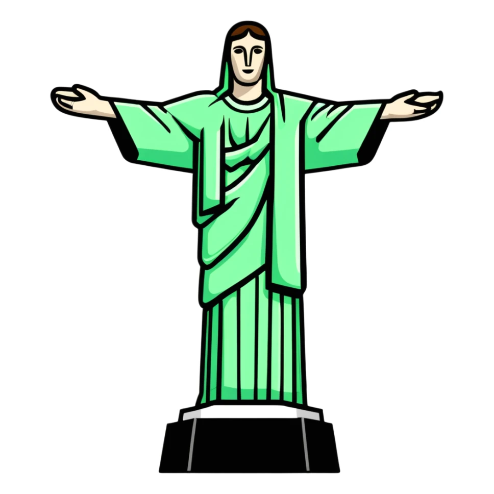 Christ the Redeemer statue in Rio de Janeiro sticker