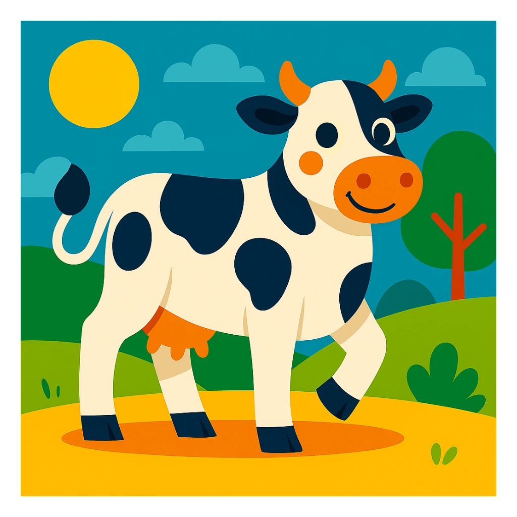 Cow sticker
