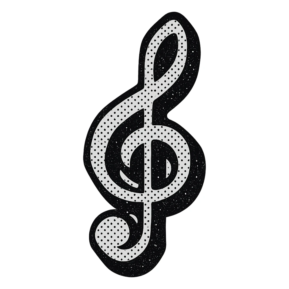 treble clef sticker