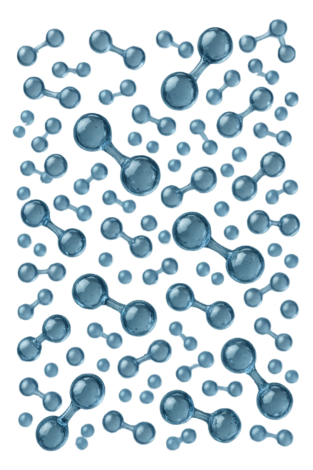 molecole di ossigeno che volano realistiche tante sticker