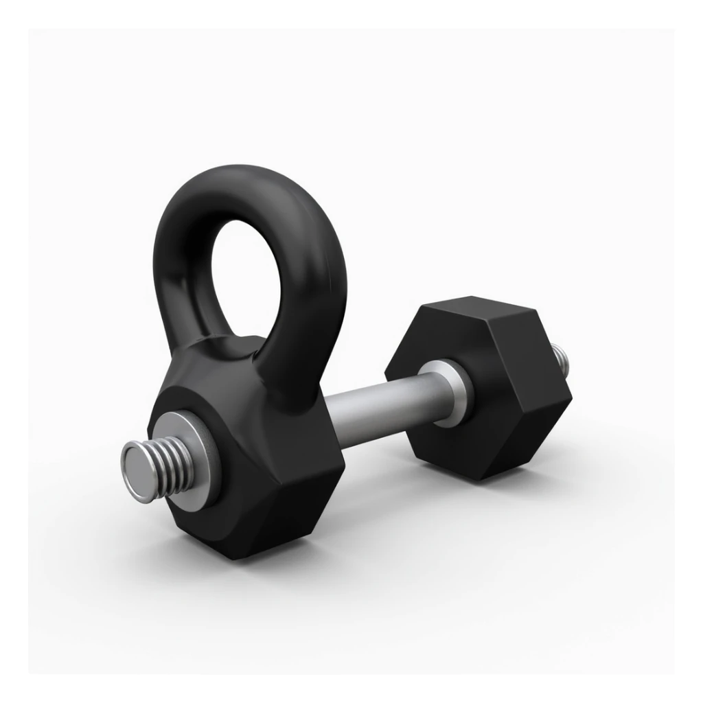 hyperrealistic illustration of a gym weight (dumbbell or kettlebell) isolated on white background, realistic details, soft shading, no other elements sticker