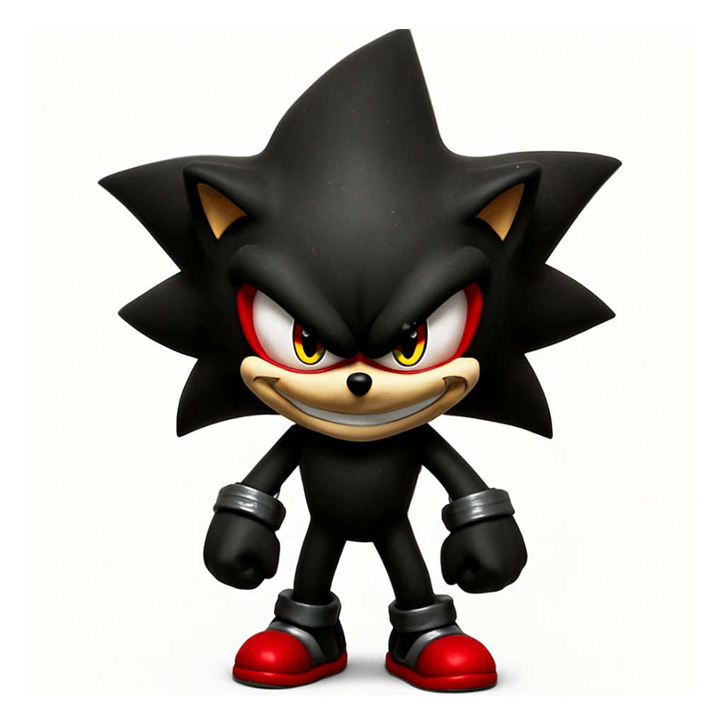 Keep the picture quality and style exactly the same. Make the eyes and mouth a bit scary—add a more intense, menacing stare and a subtle sinister grin. No other changes. sticker