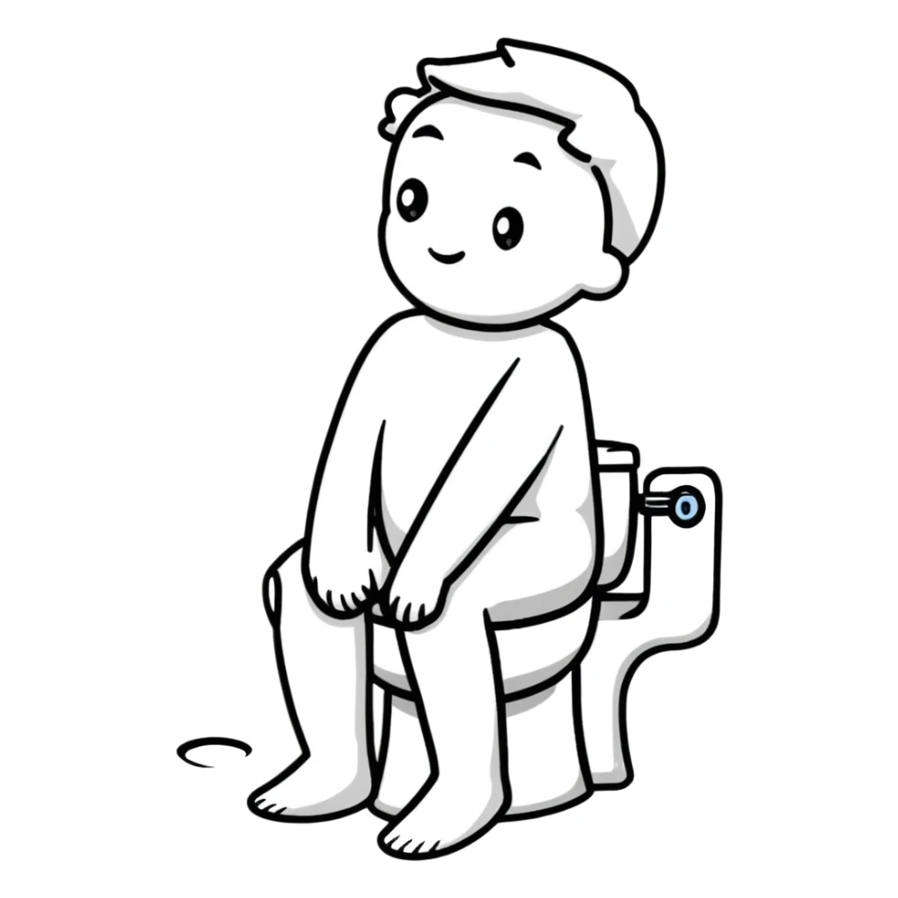 Person sitting on the toilet sticker