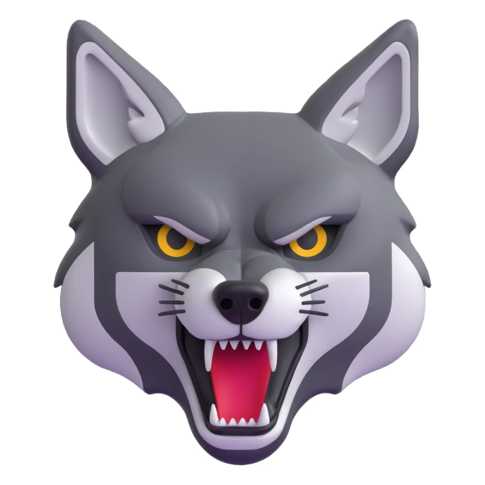 NFL football shaped like a wolf head sticker