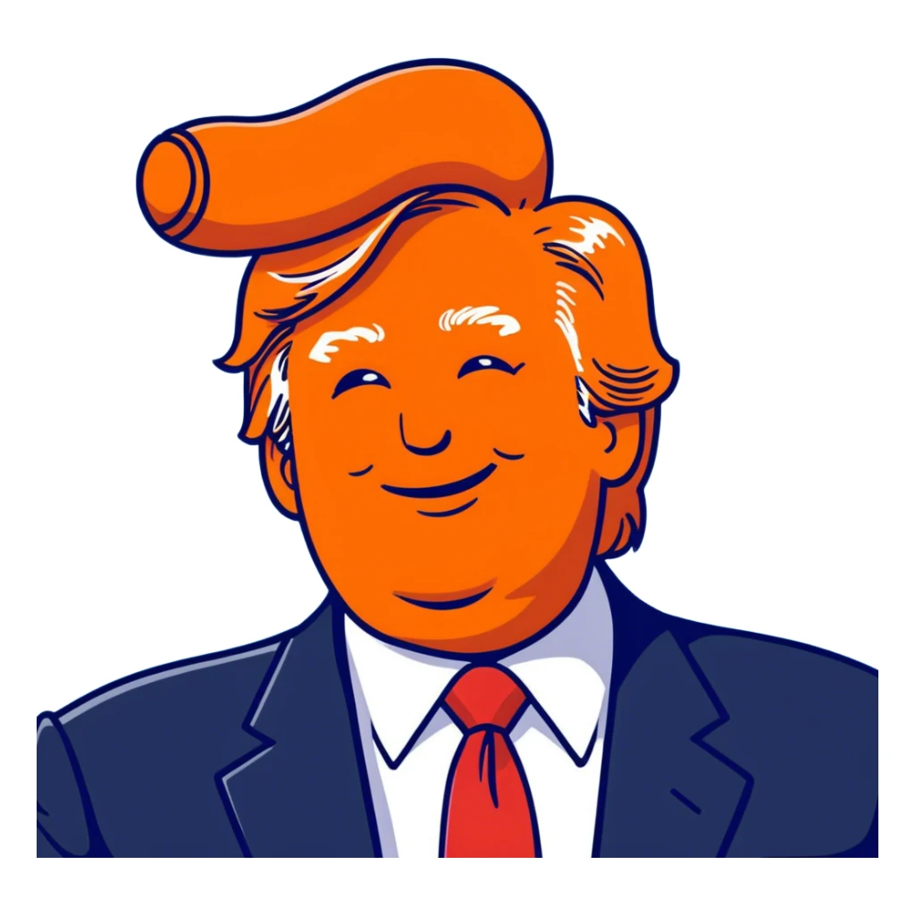 Donald Trump as a Cheeto sticker