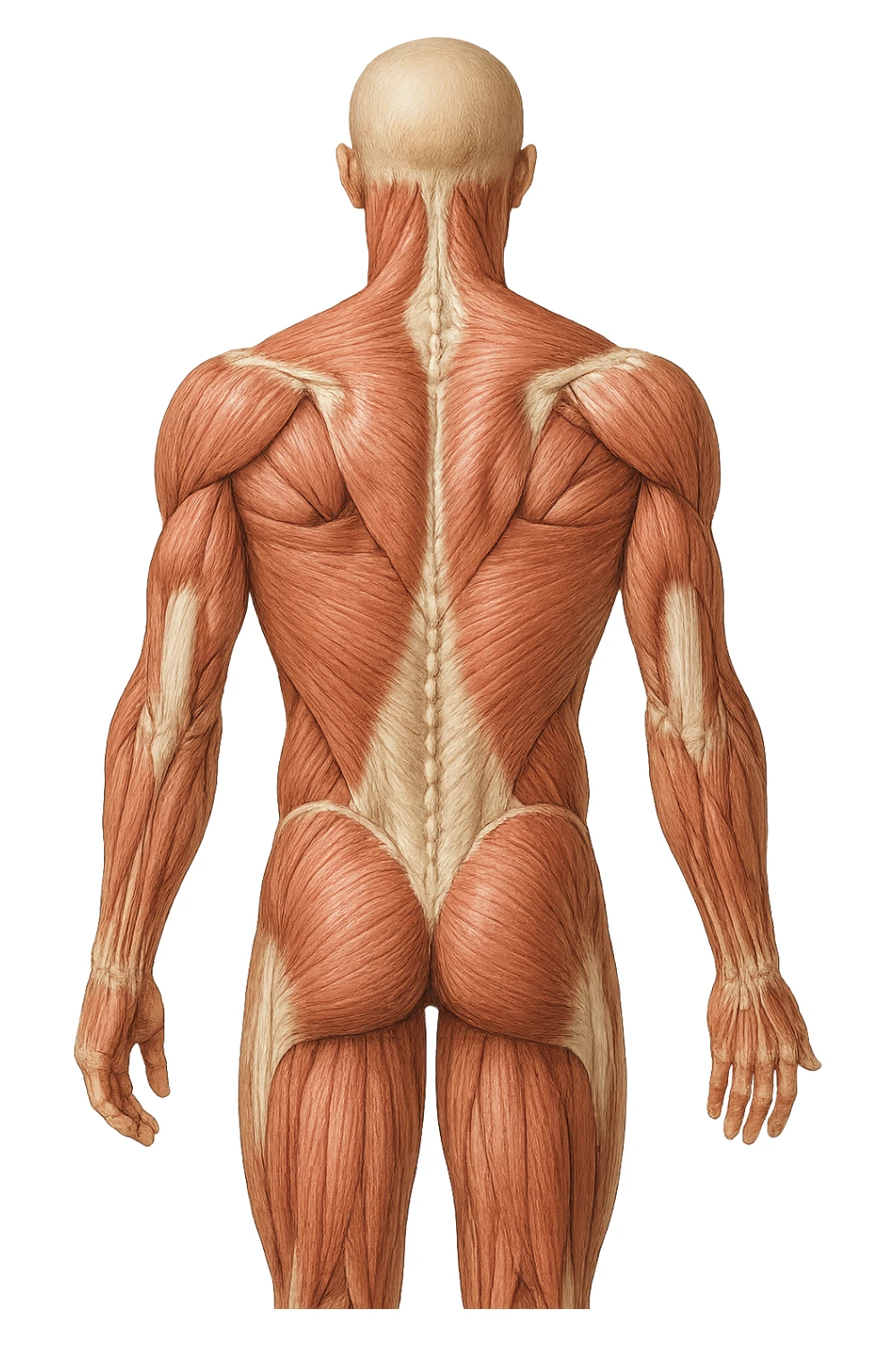 muscoli del dorso anatomia senza scritte sticker